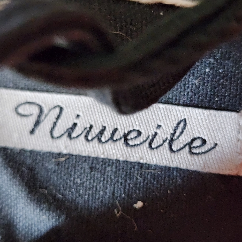 Niweile wedge espadrile sandal color black with floral embroidered size 38 - Picture 7 of 7